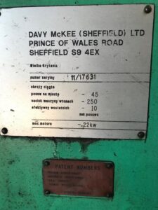 Kırpma presi Massey 250 MT - 250 ton (ID:75344) - Dabrox.com