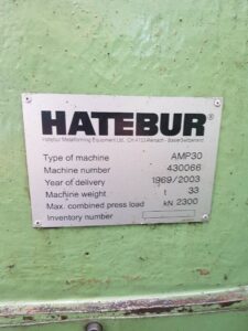 Otomatik sıcak dövme makinesi Hatebur AMP30 - 230 ton (ID:75502) - Dabrox.com