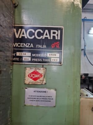 Vidalı Pres Vaccari BF/9P - 320 ton (Fotoğraf 6)